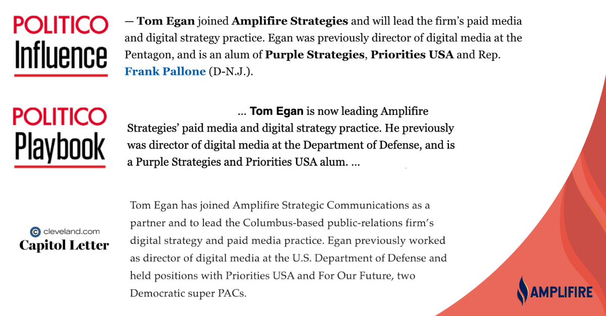 Tom Egan Politico Amplifire